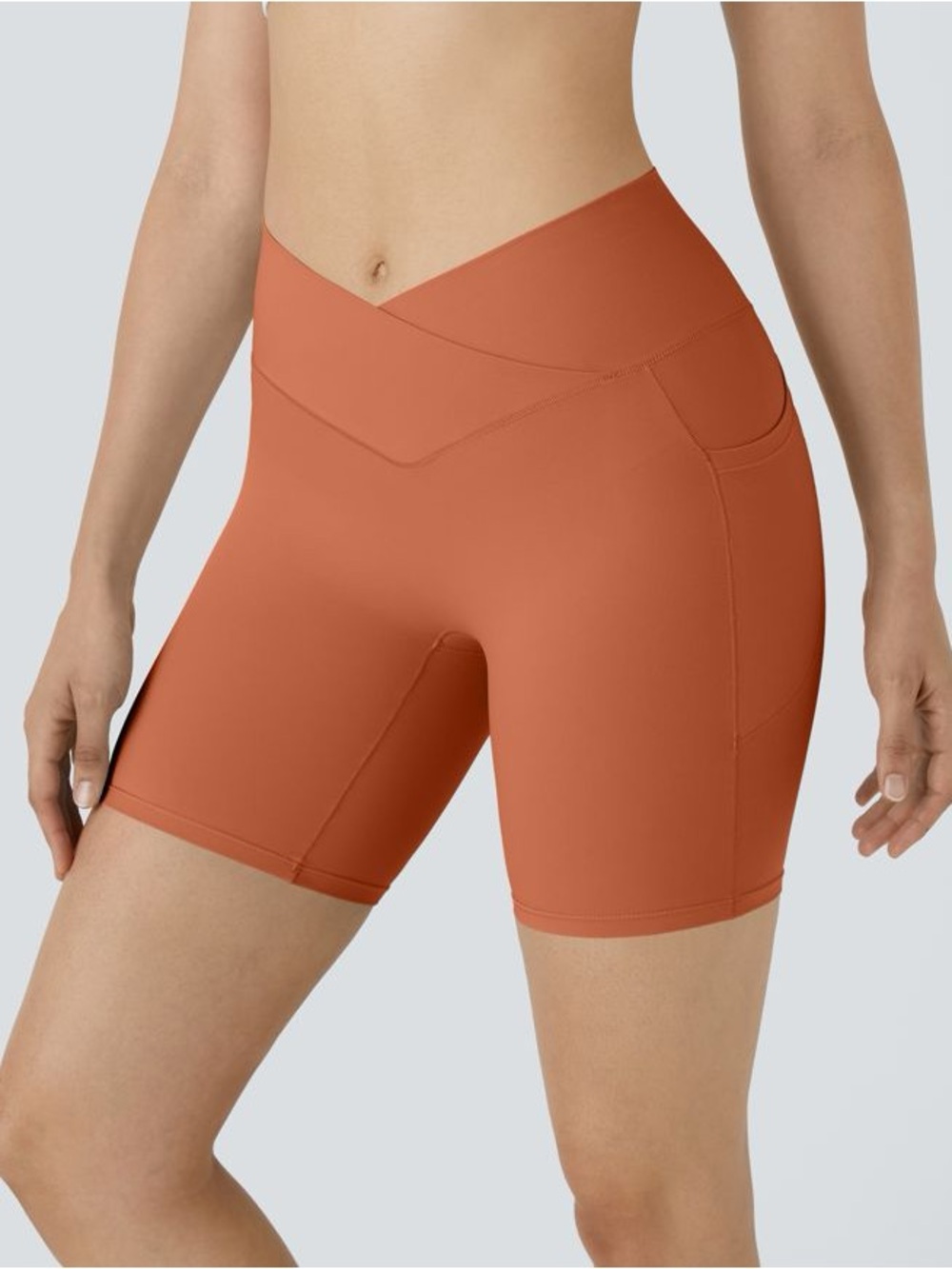 Halara Crossover High-Waisted Biker Shorts